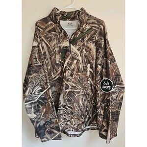 Realtree Brand 1/4 Zip Fleece Max 5 Pullover Size XL